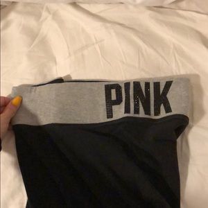PINK yoga leggings cropped